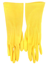 Vintage Bright Yellow Short Gloves