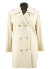 Cream Wool Jaeger Vintage Peacoat