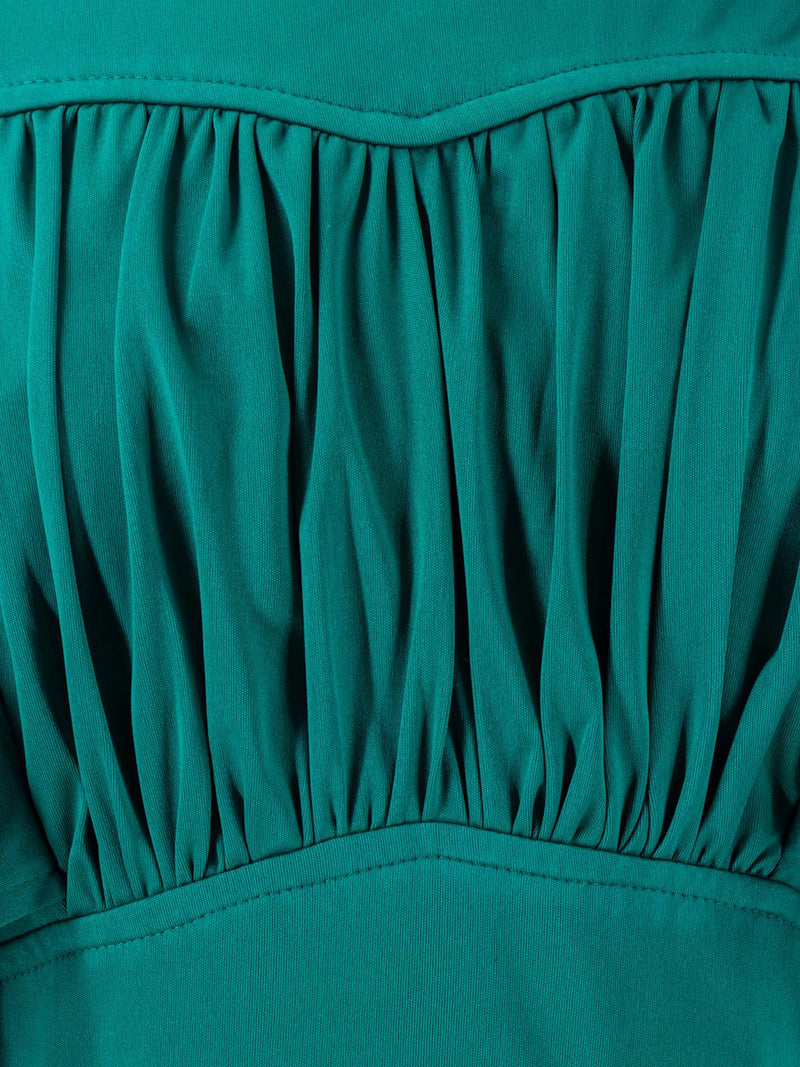 Vintage 1970s Emerald Green Maxi Dress