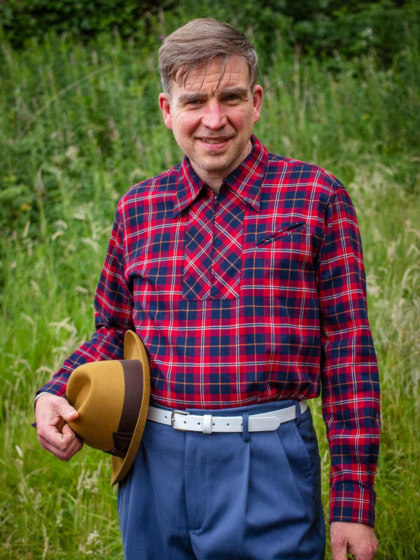 Woodsman Redwood Tartan Red Vintage Style Leisure Shirt