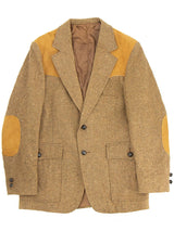 Tan Tweed & Suede Vintage Men's Western Jacket