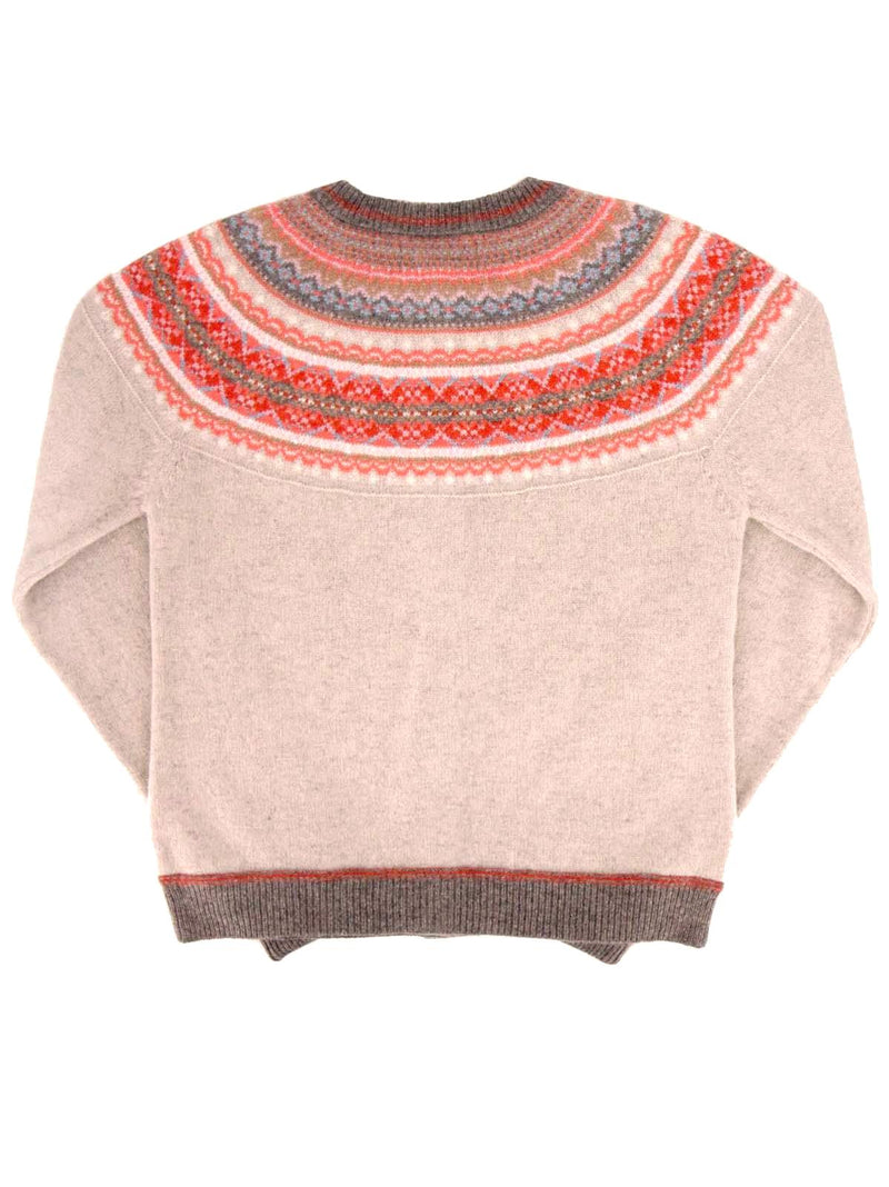 Merino Lambswool Alpine Cardigan in Hibiscus Beige