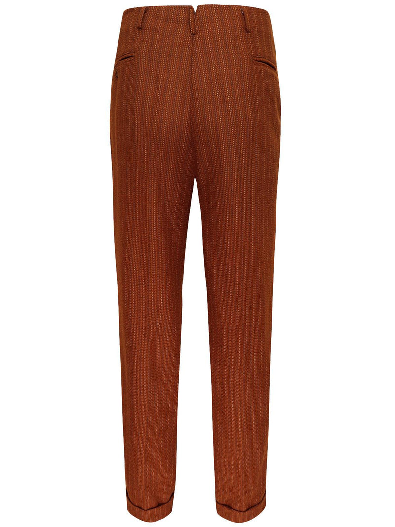 1950s Vintage Chuck Tweed Peg Trousers in Spice Orange
