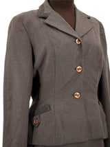 Grey Rebere 1940s Wool Vintage Suit