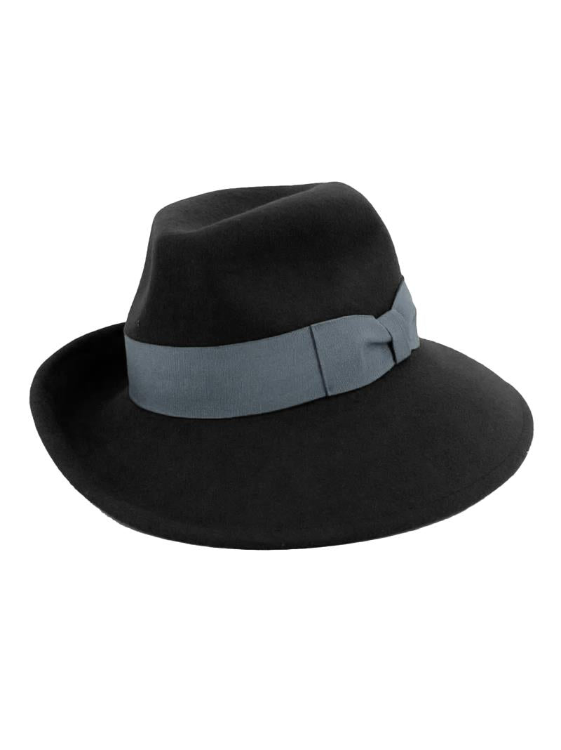 Black 1940s Vintage Style Tilt Hat