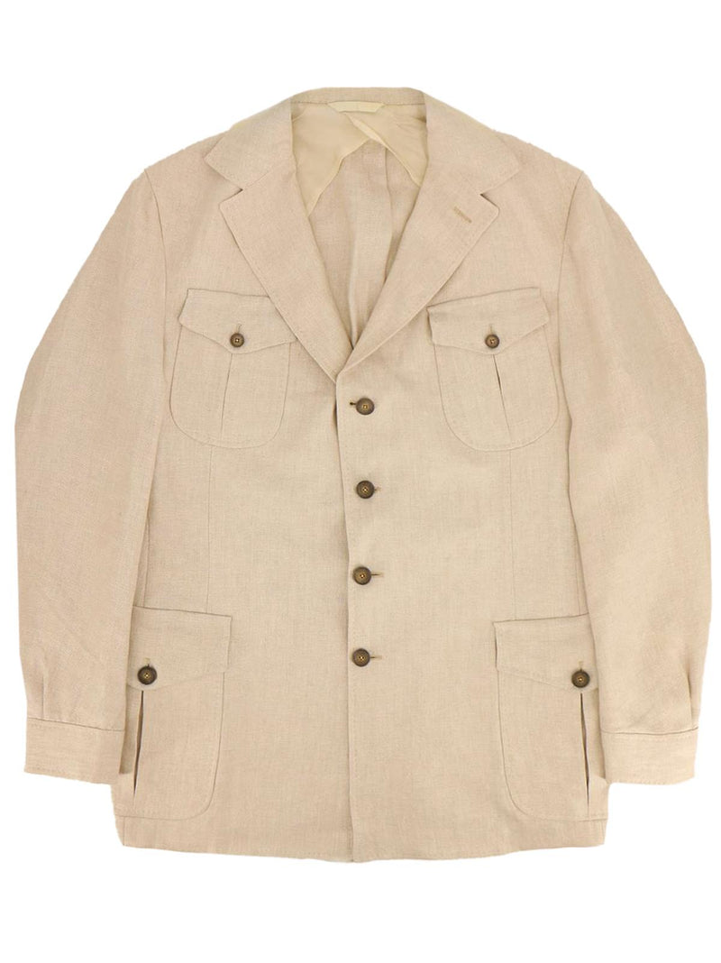 Linen Safari Style Vintage Summerweight Leisure Jacket