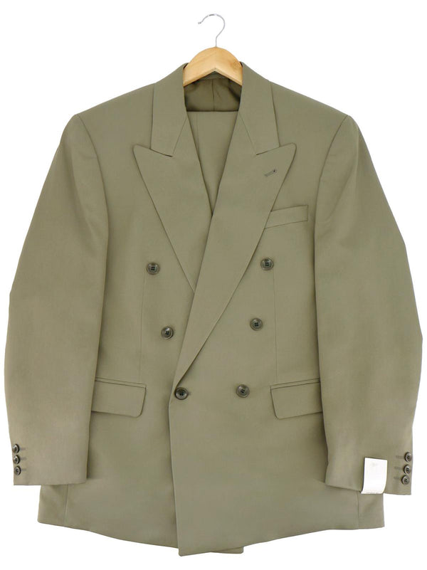 Khaki Double Breasted 1940s Style Demob Suit