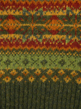 Scottish Wool Fairisle Knit Tank Top in Pineshadow Green