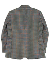 Grey & Red Check Vintage Pure Wool Jacket