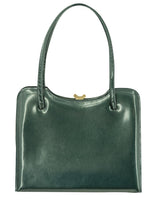 Vintage Patent Bag Green With Leaf Design