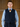 1940s Vintage Granville Herringbone Wool Waistcoat - Night Blue