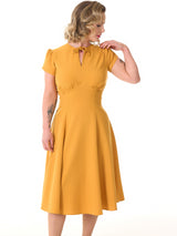 Mustard Yellow Forties Inspired Swing Dress