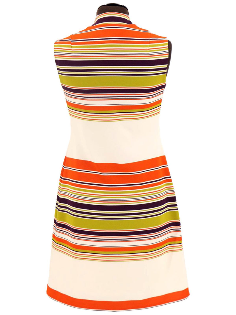 True Vintage 1960s Orange Stripey Day Dress