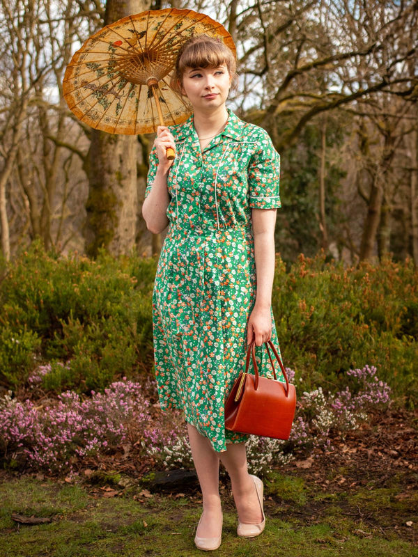 1940s Vintage Harmony Shirtwaist Dress in Daybreak