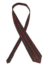 Red Vintage Silk Tie With Opulent Pattern