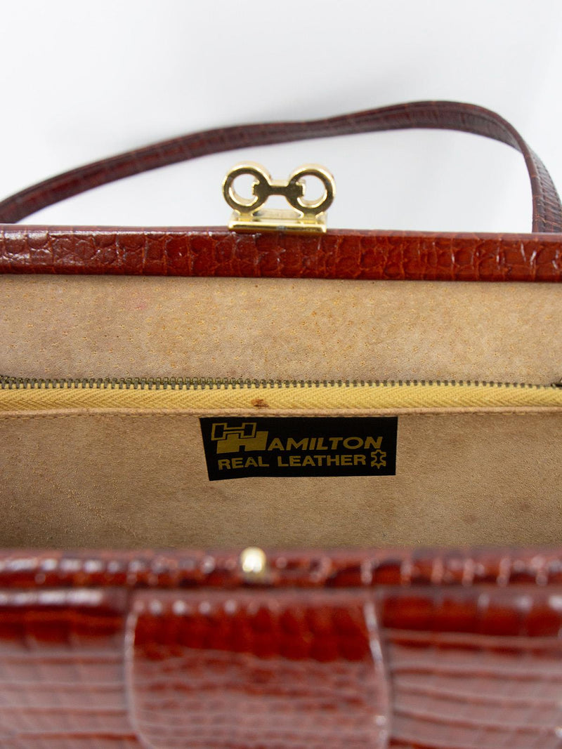 Oxblood Vintage Leather Hamilton Frame Bag