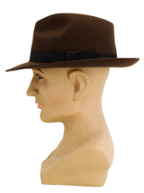 Chocolate Brown Goodwood 50s Style Fedora Hat