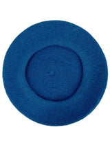 Kingfisher Blue Vintage Style Pure Wool Beret