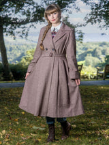 1940s Vintage Promenade Swing Coat in Ruby Brown