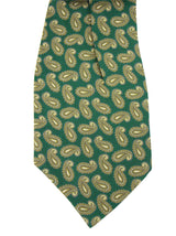 Green Paisley Pure Silk Cravat