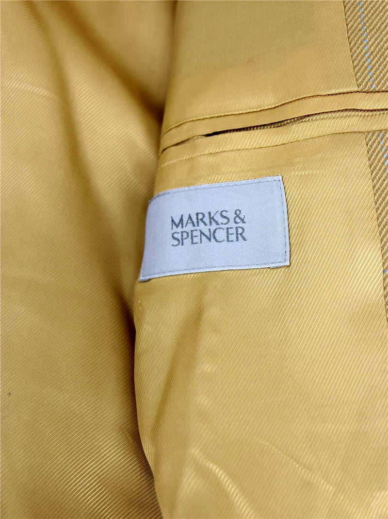 Marks & Spencer Beige Check Vintage Blazer Jacket