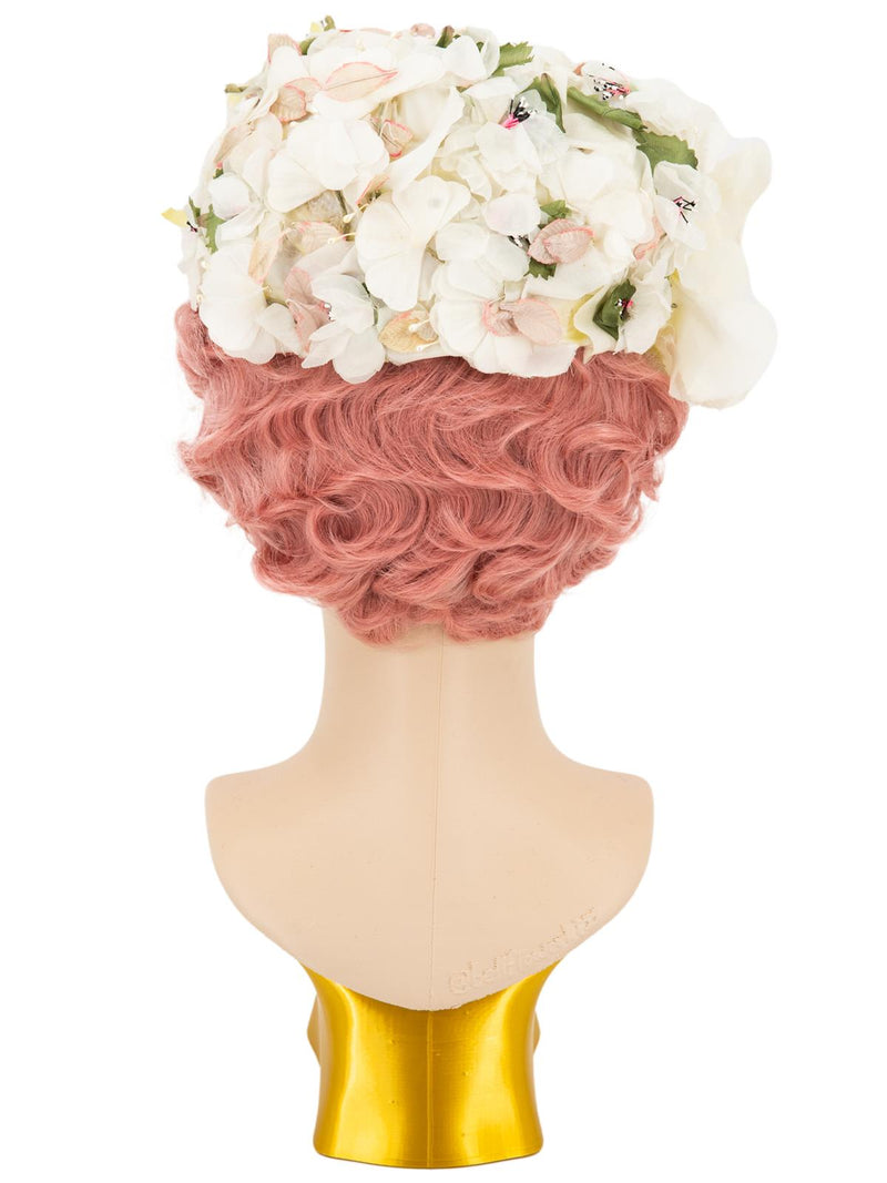 Summery Floral Curvette 1960s Vintage Hat