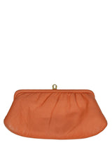 Apricot Soft Leather Vintage Clutch Bag