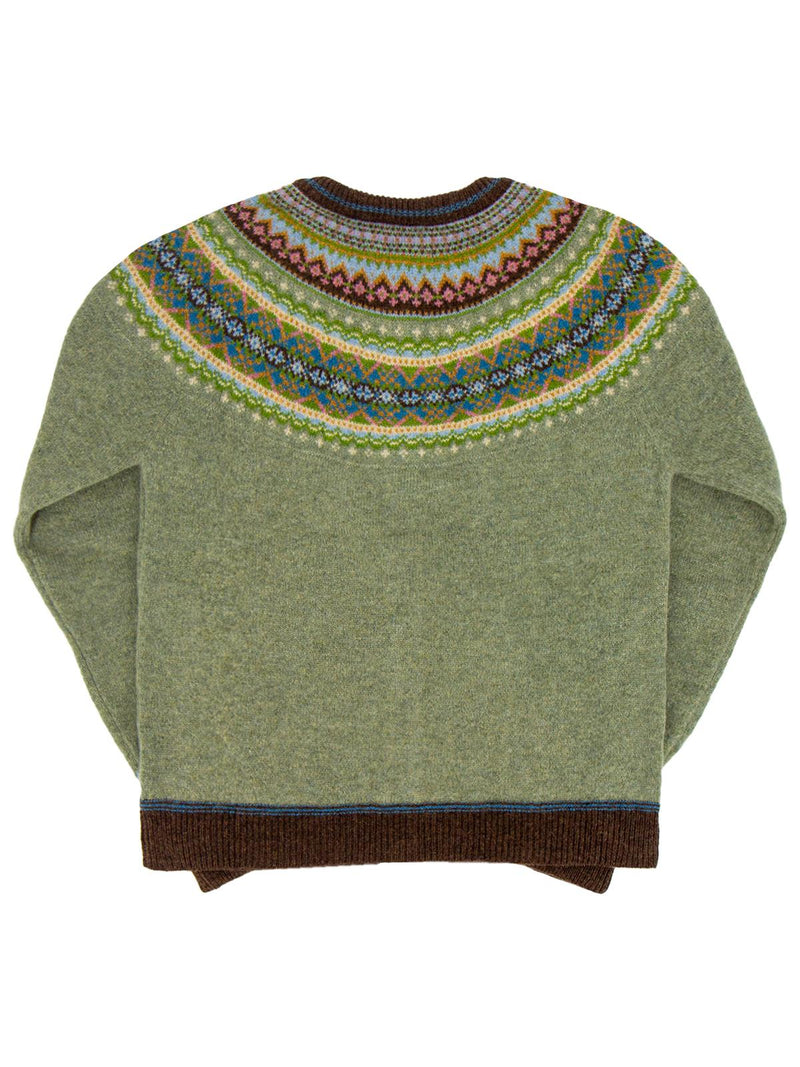 Merino Lambswool Alpine Cardigan - Willow Green