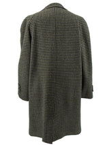 Vintage Crombie Grey Houndstooth Wool Coat