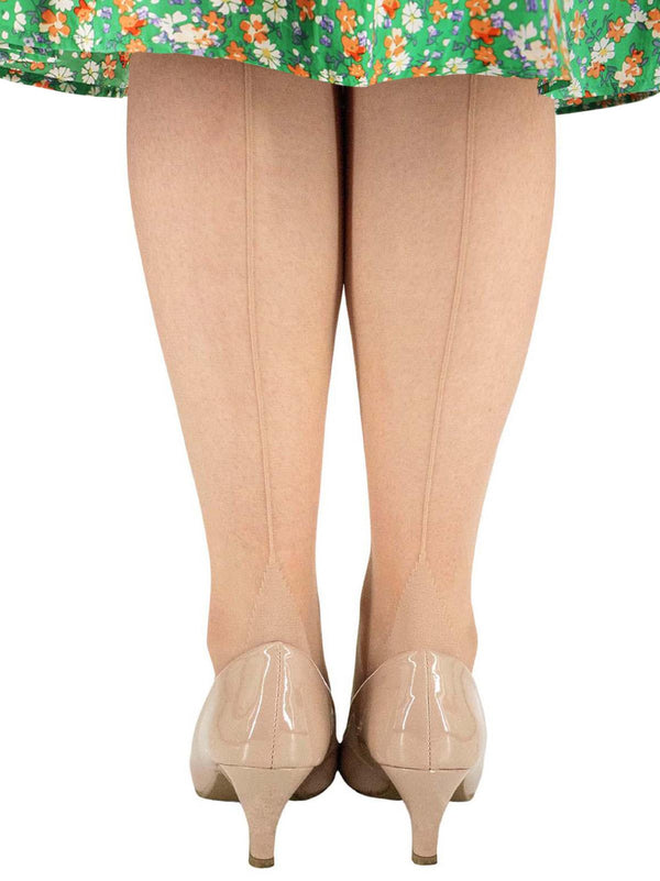 Nude Stockings with Vintage Style Nude Seams