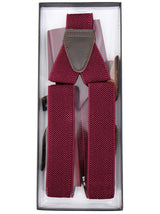 Maroon Vintage Look Braces with Leather Loops