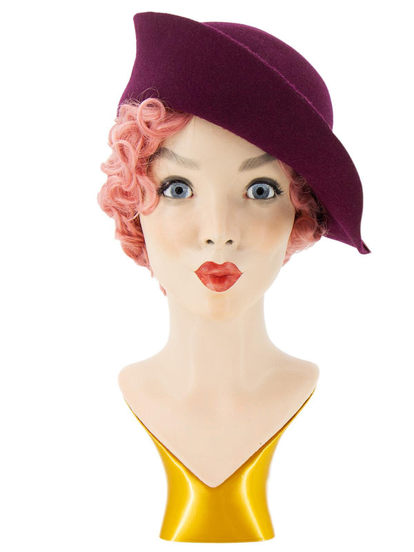 Mulberry 1940s Vintage Style Tilt Hat