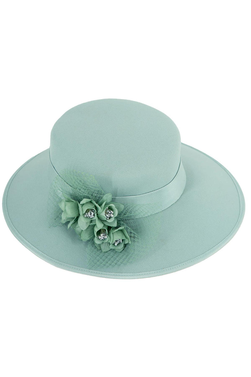 Pale Green 40s Style Vintage Hat