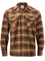 Vintage Style Check Camp Shirt - Brown