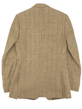 Oatmeal Beige Vintage Herringbone Wool Jacket