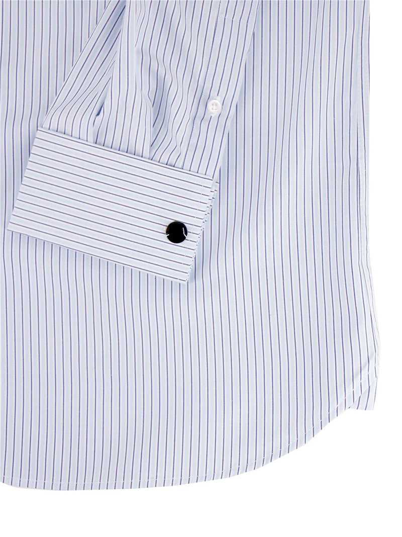 Light Blue Heathfield Stripe Forties Spearpoint Collar Shirt