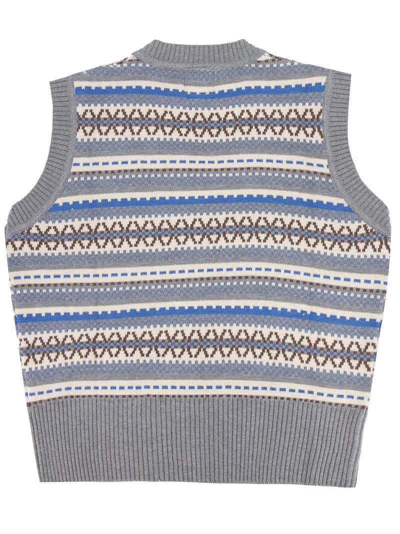 1940s Vintage Walter Fair Isle Tank Top in Chillin Grey