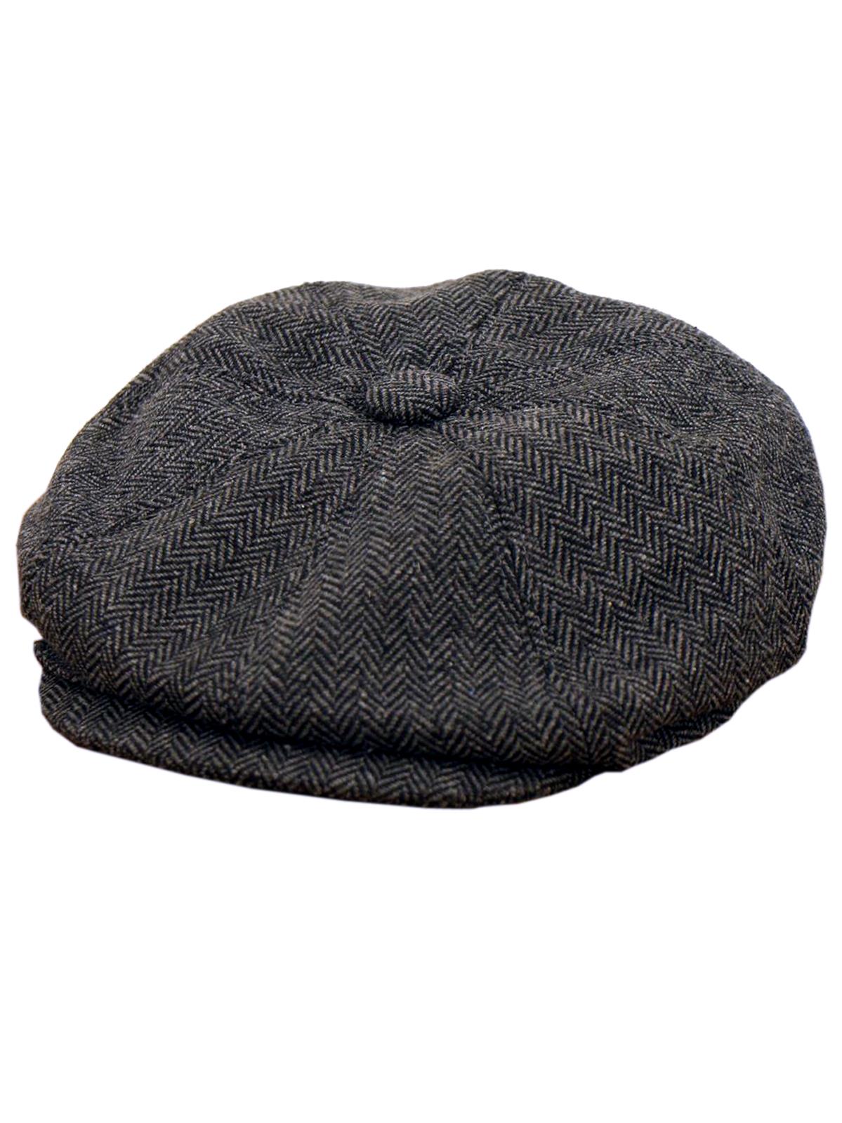 Vintage Style Dark Grey Herringbone Newsboy Cap – RevivalVintage