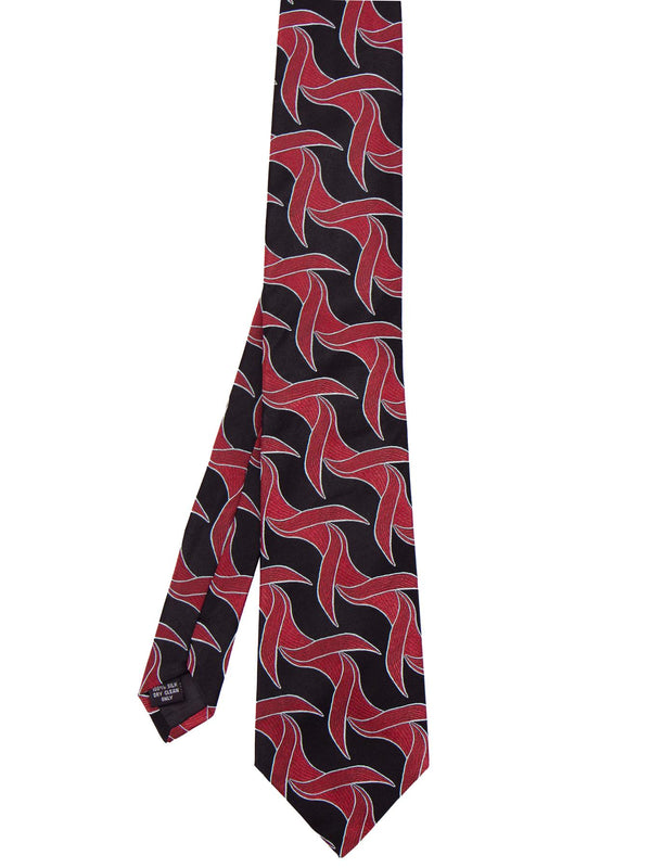 Kensington Red & Black Textured Silk Tie