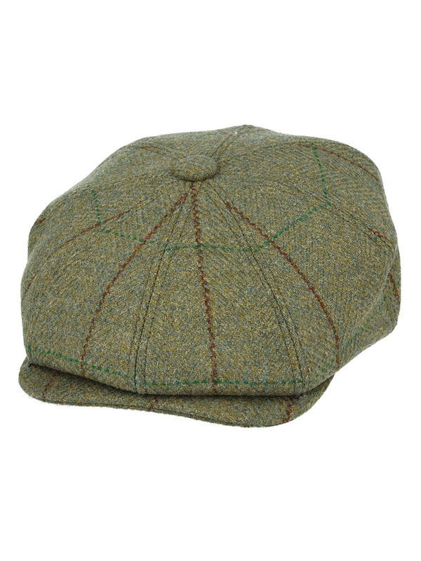 Pure Wool Green Newsboy Cap