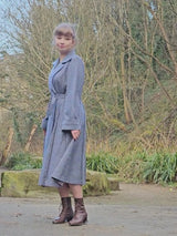 1940s Vintage Promenade Swing Coat in Navy Blue