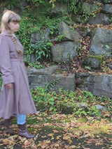 1940s Vintage Promenade Swing Coat in Ruby Brown