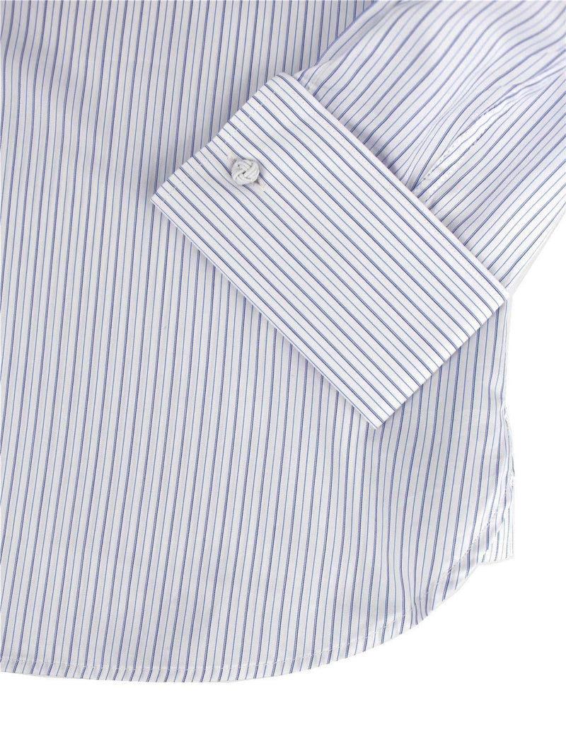 Blue York Stripe Deluxe Forties Vintage Look Spearpoint Shirt