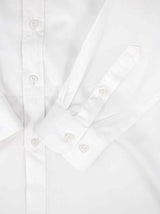 White Collarless Grandad Shirt with Detachable Banker Collar