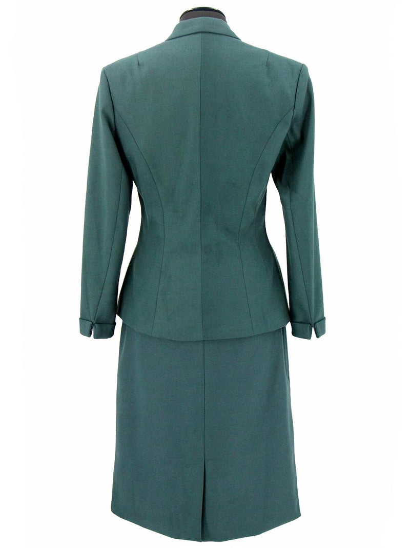 1940s Vintage Majestic Skirt Suit in Pheasant Green