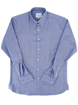 Blue Aspen Brushed Cotton Spearpoint Shirt with Tab Collar and French Cuff