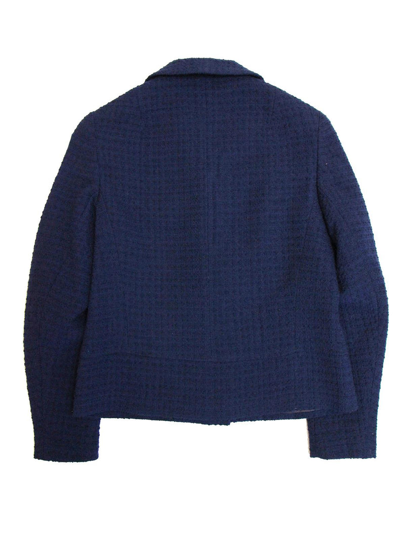 Textured Blue Vintage 1960s Short Jacket