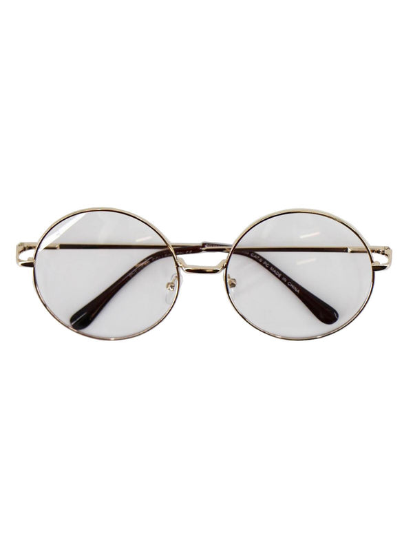 1960s Style Round Clear Joplin Sunglasses