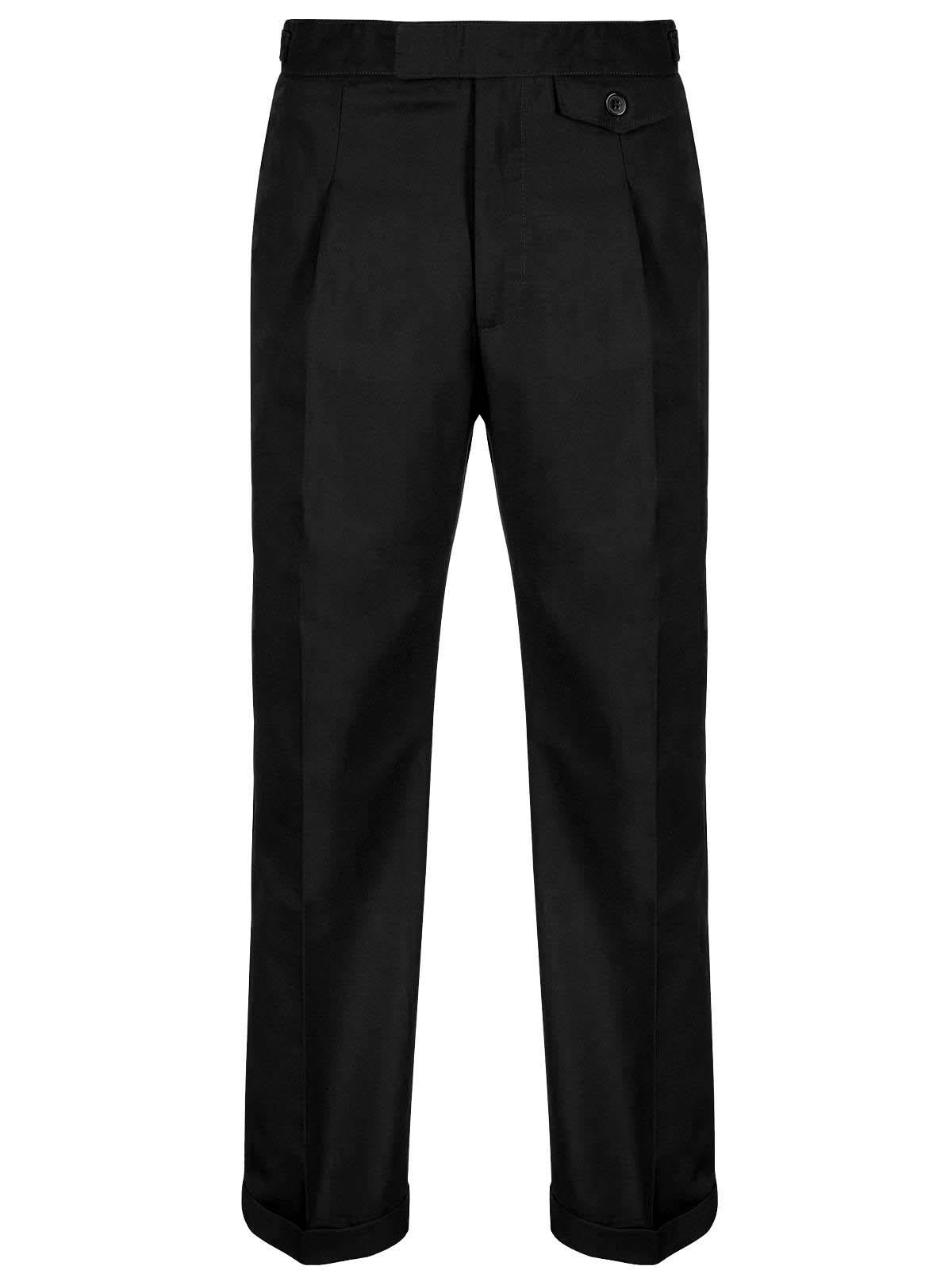 Forties Vintage Hugo Fishtail Back Trousers in Black – RevivalVintage