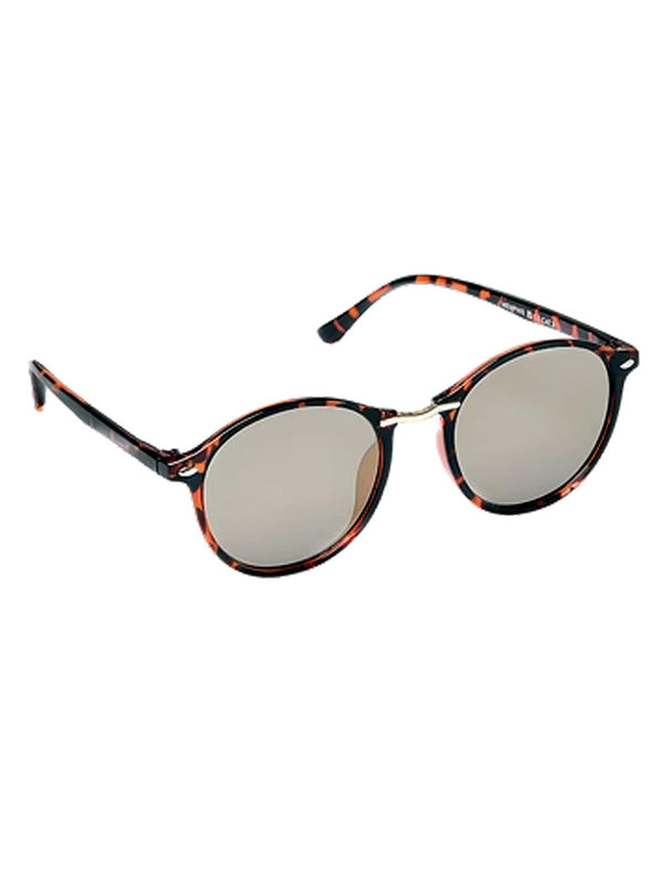 Brown Tortoiseshell Mirrored Vintage Style Sunglasses